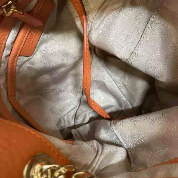 Michael Kors MK Designer Orange Jet Set Shoulder Crossbody Bag Hobo Bucket Purse - Picture 9 of 10